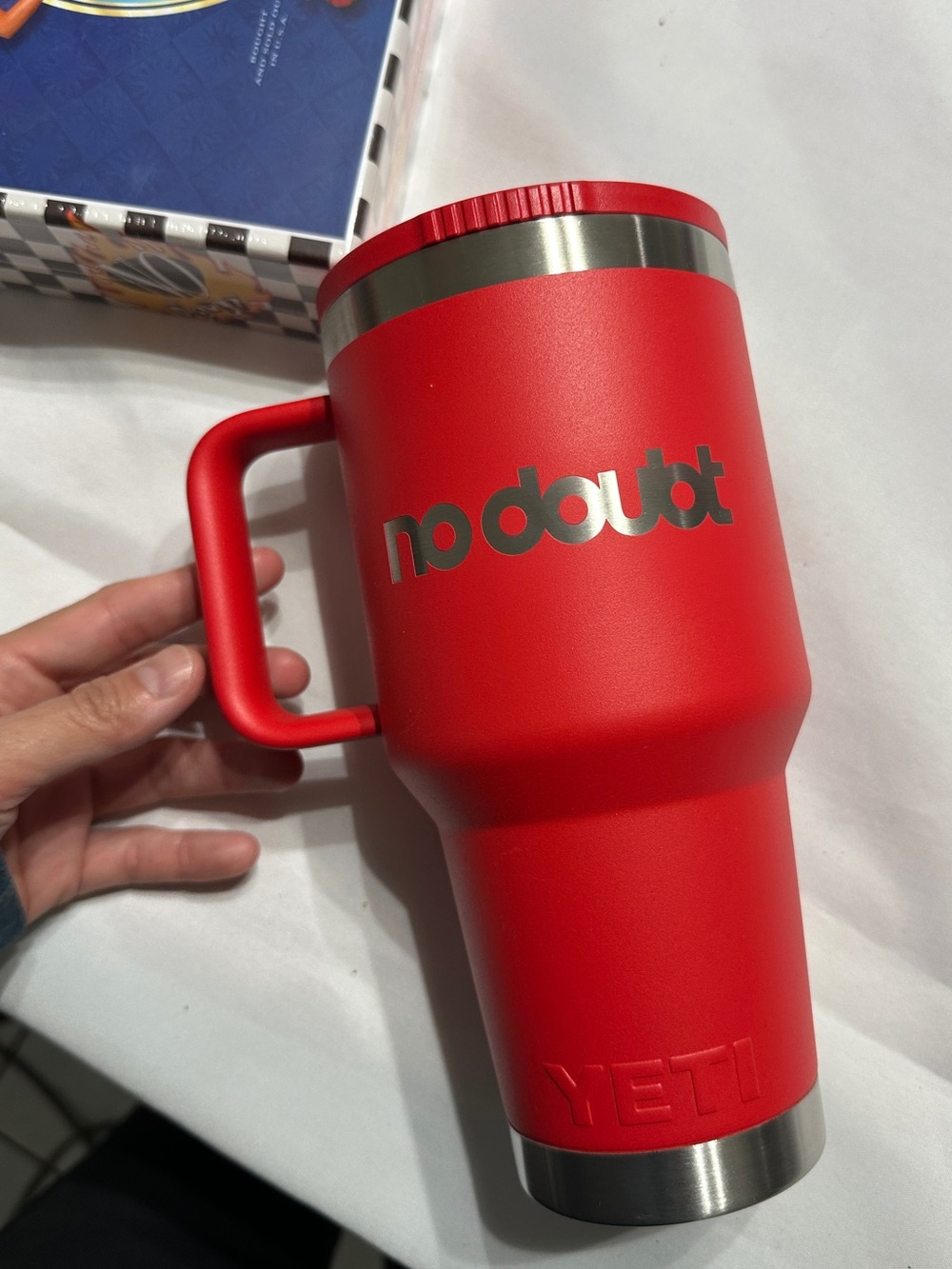 NEW No Doubt Sphere Yeti Travel Mug RARE with Red Handle and Lid Las Vegas